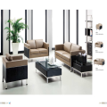 Luxury Modern Furniture Executive Reception Waiting Room Office Black Leather Sofas